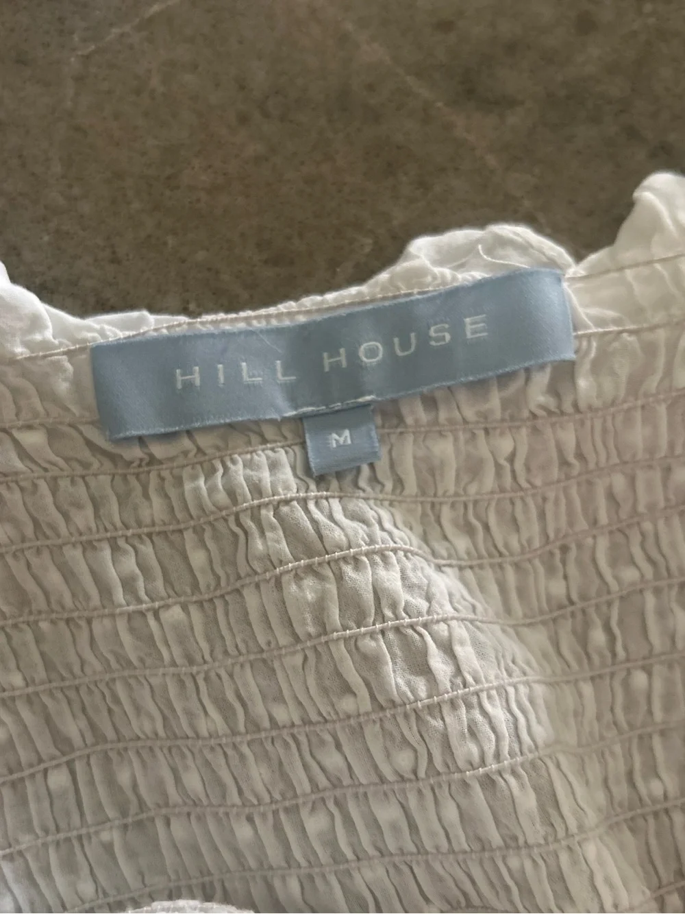 Hill House Home Ellie Nap Dress in White Swiss Dot Sz M - Picture 9 of 10
